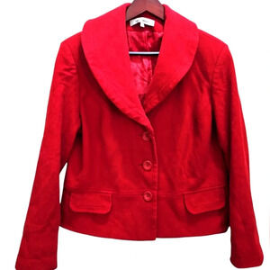 Harve Benard Red Wool Coat Plus Size 16